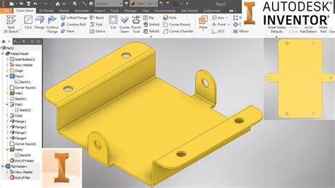 inventor convert to sheet metal|autodesk inventor sheet metal tutorial.